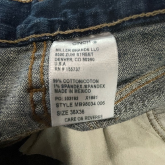 Mens nice dark cinch jeans - Picture 4 of 8